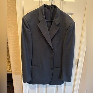 Vintage Bachrach navy Italian suitcoat, 44R